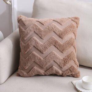 Cross-border Plush Pillow – Nordic Double-sided Plush Sofa & Office Cushion Cover