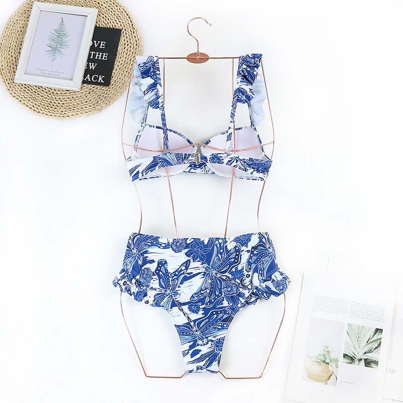 Push-Up High Waist Bikini – Flattering Split Swimsuit for Women