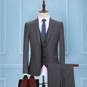 Dark Green Men's Three-Piece Suit – Business & Formal Elegance
