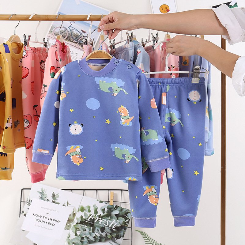 Children's Plus Velvet Warm Winter Clothing | Thickened Boys & Girls Long Trousers for Autumn