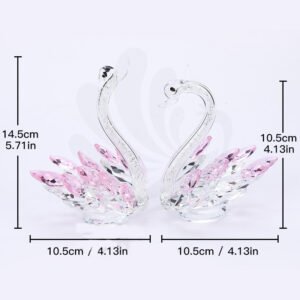 Modern Crystal Swan Decoration – Elegant Wedding Gift Idea