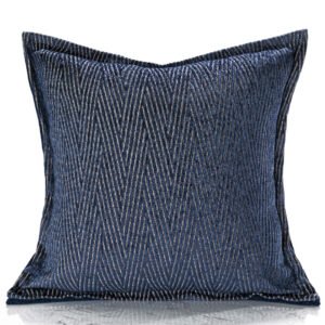 Denim Blue Modern Minimalist Sofa Pillow – Stylish Living Room Accent Cushion