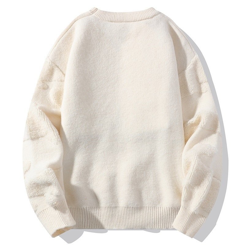 Retro Winter Fleece-Lined Thickened Plus Size Loose Sweater – Warm & Cozy