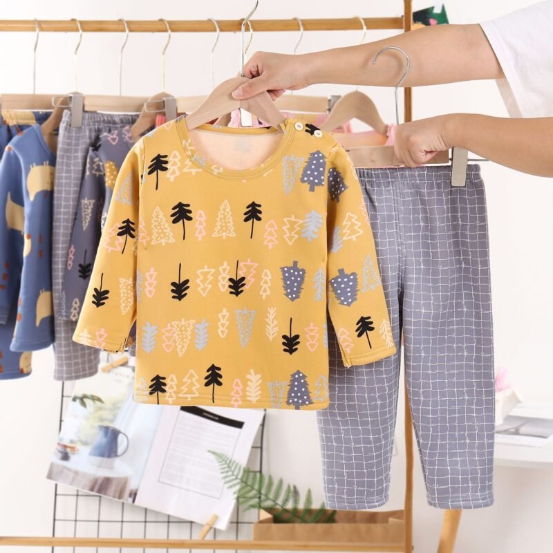 Children's Plus Velvet Warm Winter Clothing | Thickened Boys & Girls Long Trousers for Autumn