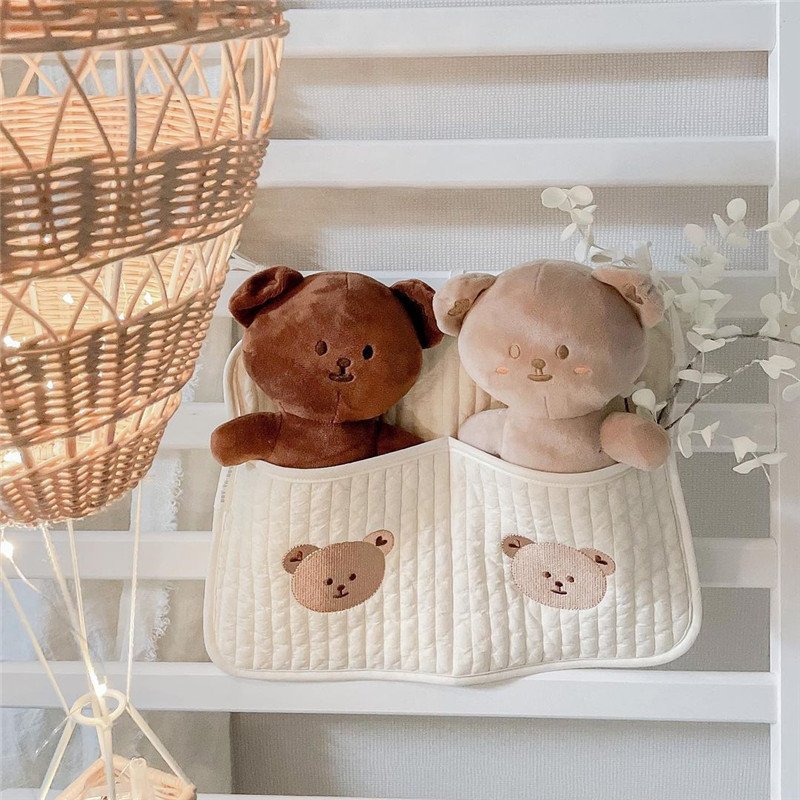 Bed Storage Hanging Bag - Baby Bottle & Diaper Organizer for Convenience