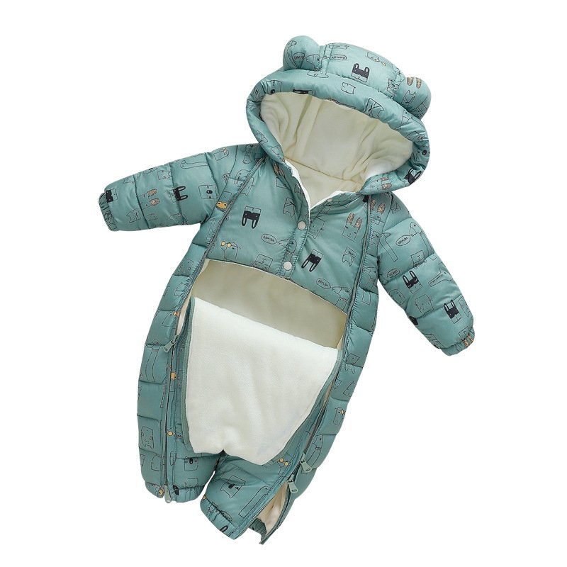 Baby Velvet Romper – Warm One-Piece Suit for Cozy Winter Comfort