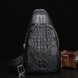 Leather Chest Bag for Men - Casual Crossbody Sling Bag