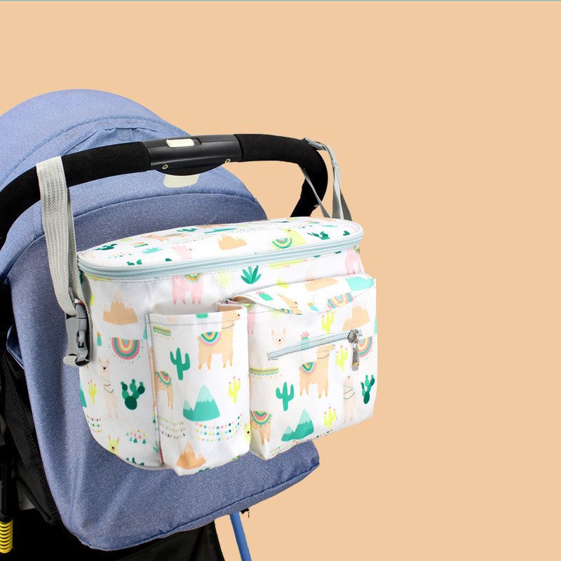 Baby Stroller Organizer - Adjustable Multifunction Travel Diaper Bag with Large Capacity & Bottle Holder
