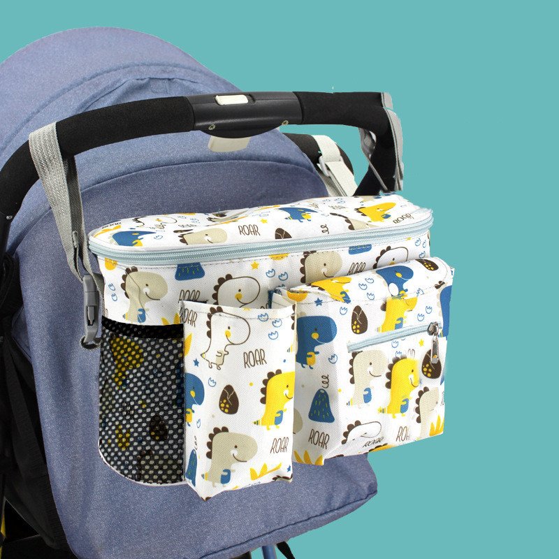 Baby Stroller Organizer - Adjustable Multifunction Travel Diaper Bag with Large Capacity & Bottle Holder
