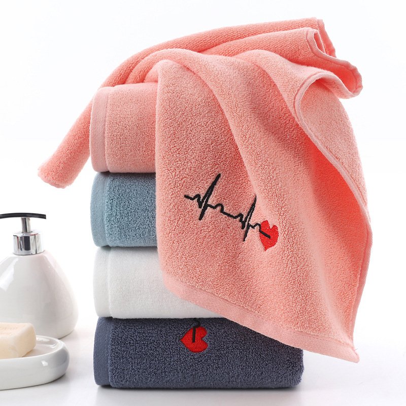Thickened Absorbent Cotton Embroidered Towel – Soft & Luxurious for Everyday Use