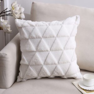 Cross-border Plush Pillow – Nordic Double-sided Plush Sofa & Office Cushion Cover