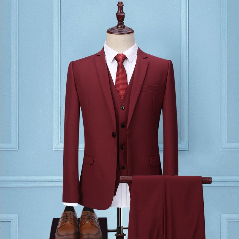 Dark Green Men's Three-Piece Suit – Business & Formal Elegance