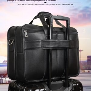 Leather Business 17-Inch Laptop Bag | First Layer Cowhide Briefcase