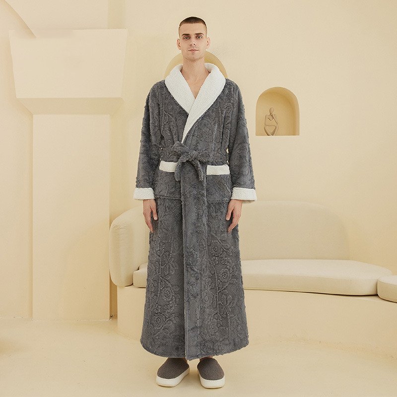Thickened Flannel Sleepwear- Cozy & Elegant Nightgown