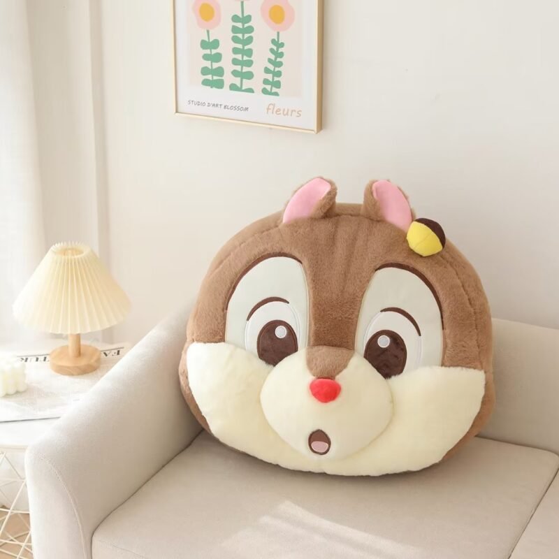 Cartoon Chipmunk Cushion Car Pillow – Soft Air Conditioning Blanket for Comfort