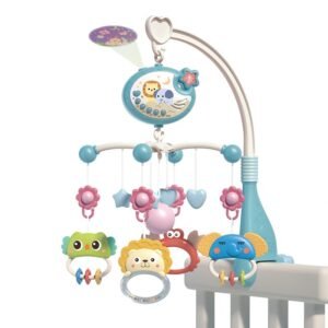 Baby Music Bed Bell Toy - Multifunctional Rotating Bedside Mobile for Nursery