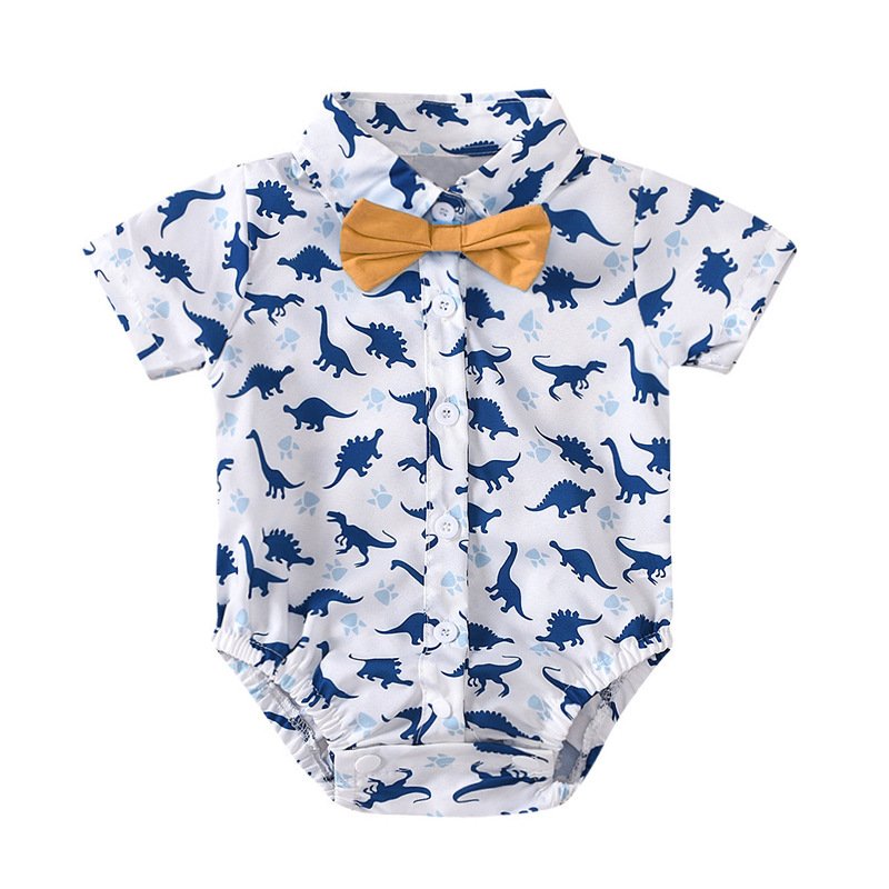 Baby Boy Summer Short-Sleeve Shorts Suit – Stylish Gentleman Outfit for Boys