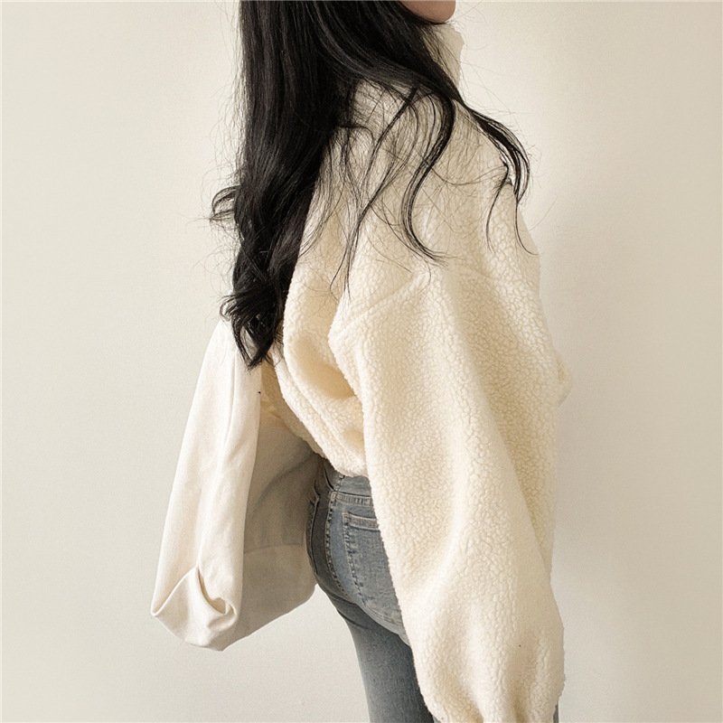 Thermal Faux Fur Coat for Women - Temperament Zip Cardigan Tops