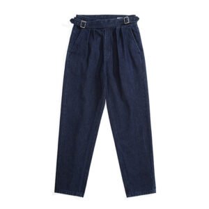 Blue Denim Straight High-Waist Jeans for Men – Stylish & Comfortable Fit
