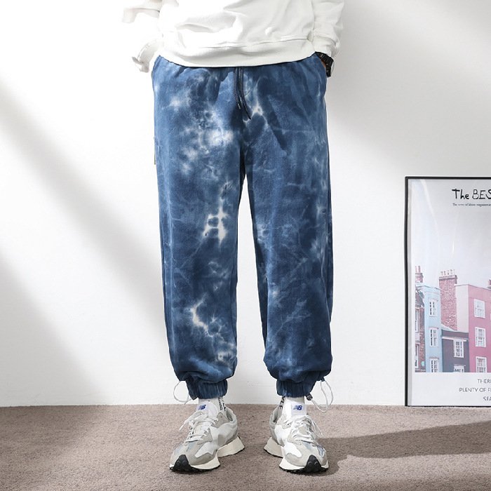 Elastic Waist Drawstring Ankle-Tied Sweatpants for Men – Comfortable & Stylish Fit
