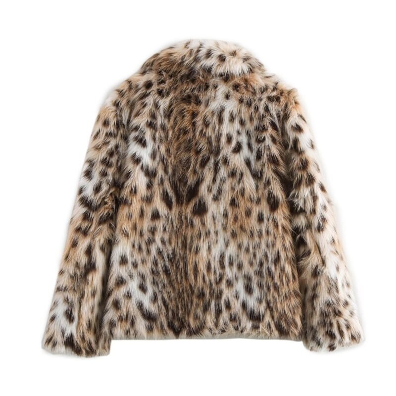 Women's Winter Fur Leopard Coat - Stylish & Warm Outerwear