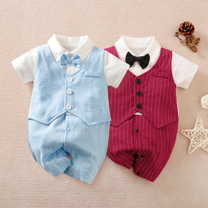 Summer Baby Boy Gentleman Jumpsuit - Stylish & Comfortable Outfit for Baby Boys