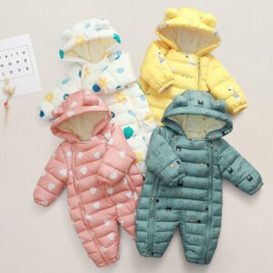 Baby Velvet Romper – Warm One-Piece Suit for Cozy Winter Comfort