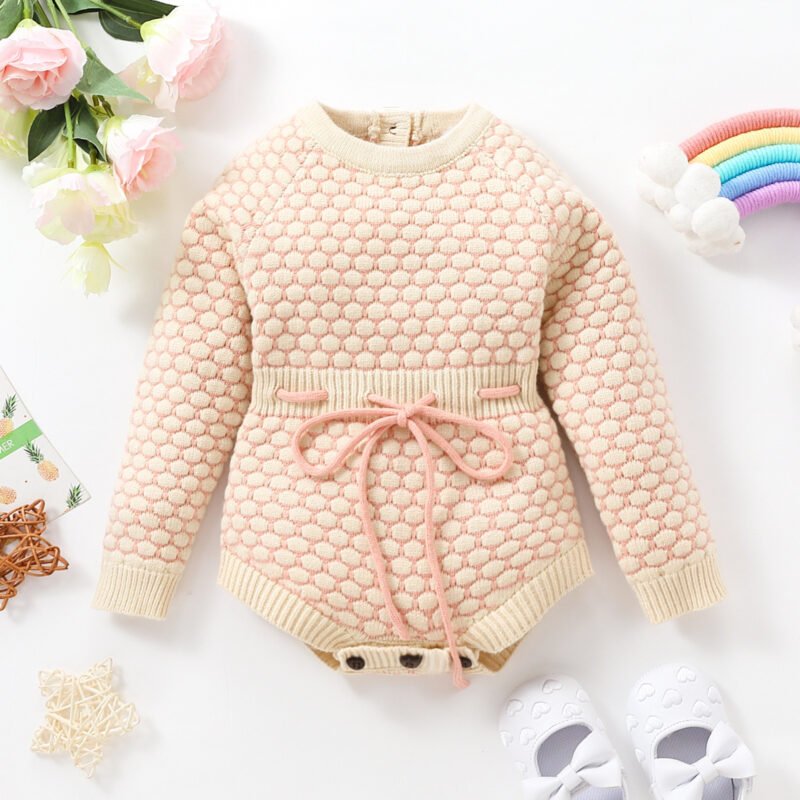 Children's Cotton Knitted One-Piece Romper – Soft & Comfortable Baby Outfit