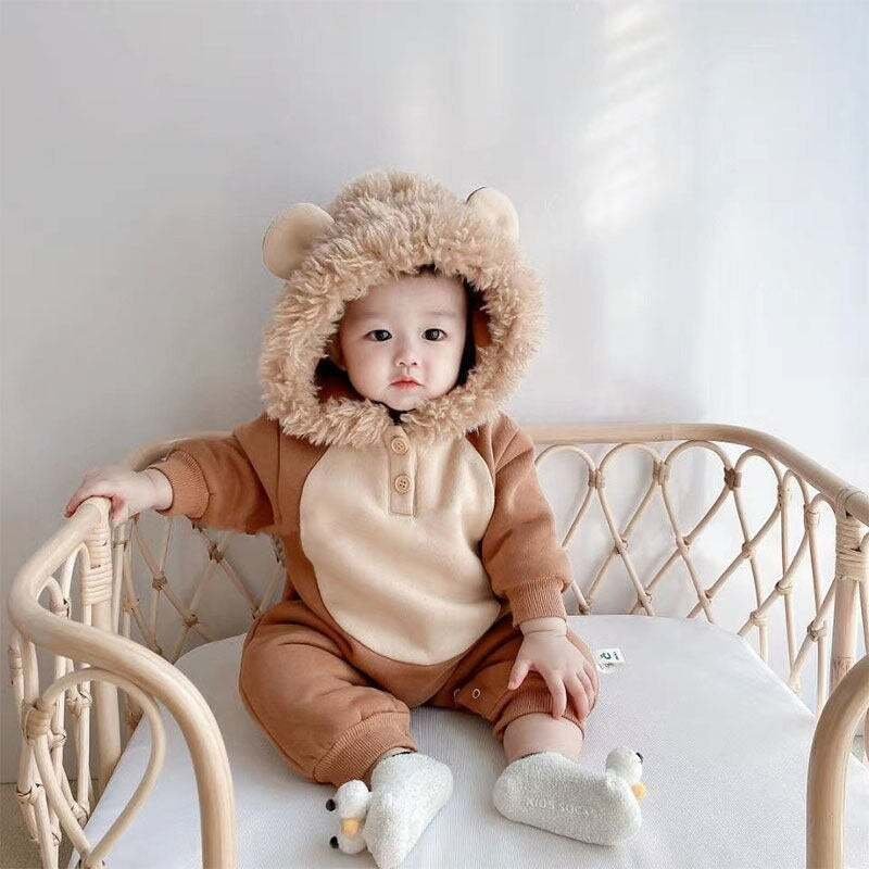 Winter Baby Jumpsuits – Padded with Velvet for Extra Warmth and Comfort