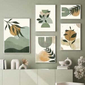 Green Plant Decorative Painting – Refreshing Wall Art for Nature-Inspired Home Decor