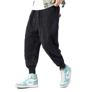 Men's Trendy Brand Fashion Corduroy Harem Pants – Loose & Stylish Streetwear