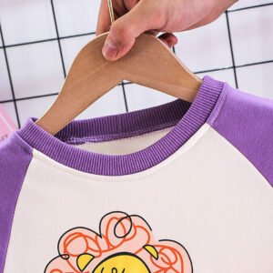 Cartoon Long-Sleeve Two-Piece Suit for Baby Boys & Girls – Adorable & Comfy Outfit