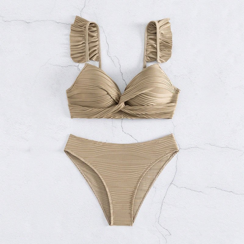 Solid Color Women's Beach Bikini Swimsuit – Chic Summer Swimwear