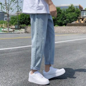Men’s Autumn and Winter Loose Straight Jeans- Warm plus velvet jeans for winter