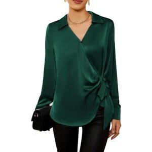 Elegant Beautiful Lace-Up Long Sleeve Shirt for Women - Stylish & Chic