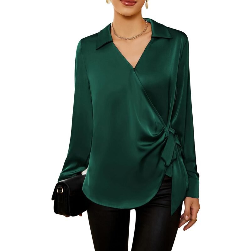 Elegant Beautiful Lace-Up Long Sleeve Shirt for Women - Stylish & Chic