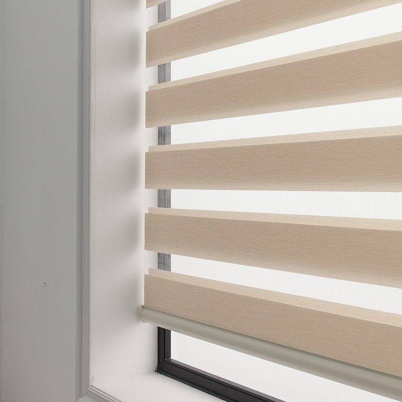 Soft Gauze Semi-Shading Rolling Curtain – Electric Zebra Roll-Up Window Treatment
