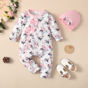 Toddler One-Piece Floral Jumpsuit – Adorable & Stylish Outfit for Little Ones