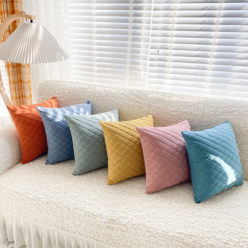 Living Room Home Pillows with Fabric Art – Velvet Cushions for Elegant Decor