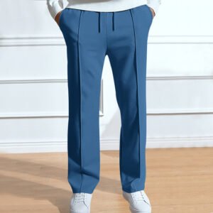 Casual Trousers – Loose Fit Tight Rope Straight-Leg Trousers for Comfort & Style