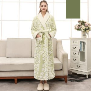 Thickened Flannel Sleepwear- Cozy & Elegant Nightgown