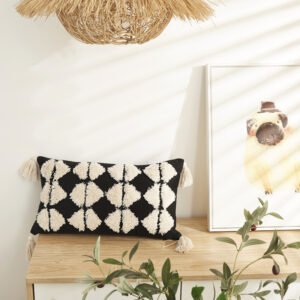 Ethnic Style Living Room Sofa Pillow Cases – Rectangular Back Cushion & Lumbar Support Pillow