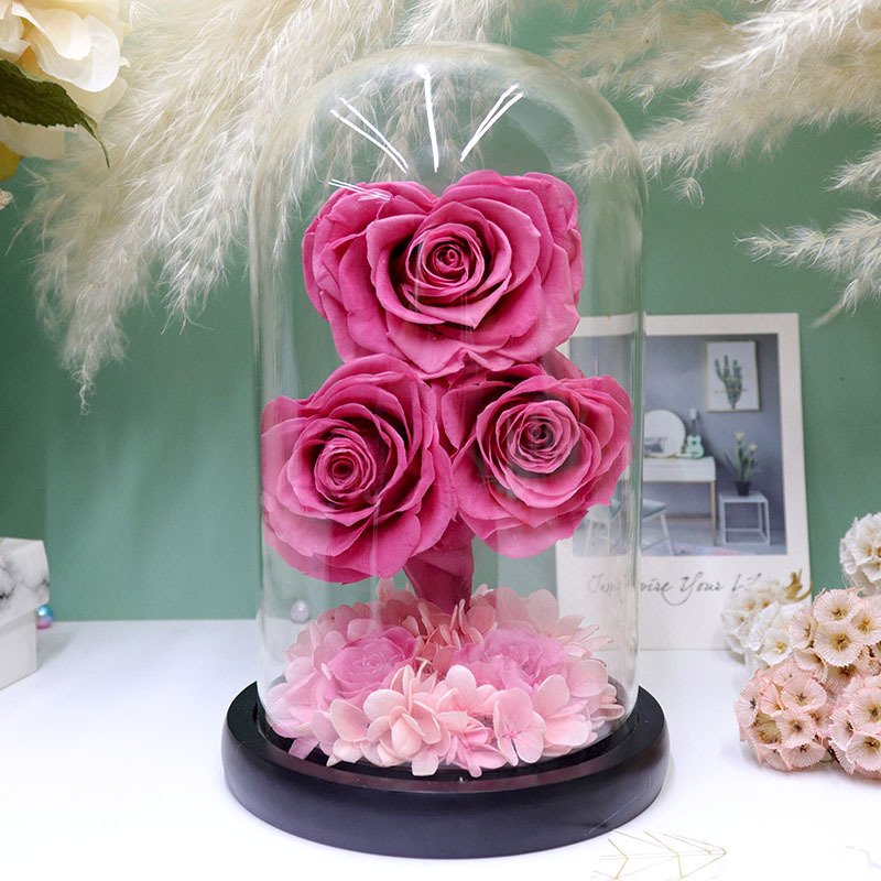 Valentine’s Day Preserved Flower Heart-Shaped – Romantic Birthday Gift for Her