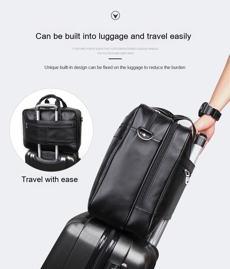 Leather Handbag Briefcase | Napa Leather Comfortable Texture Men's Real-Leather Bag
