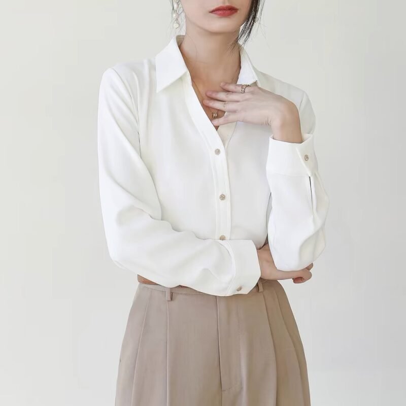 Long-Sleeved Purple French Top – Chic & Elegant Women’s Blouse