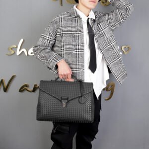 Men's Handbag Business Casual Clamshell Knitting - Stylish & Durable Work Bag