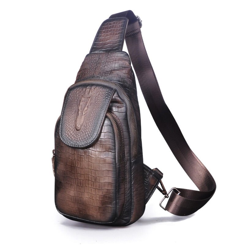 Men's Simple Retro Messenger Bag - First Layer Cowhide Leather