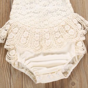 Baby Jumpsuit Summer Beige Lace Dress – Adorable & Elegant Outfit for Infants