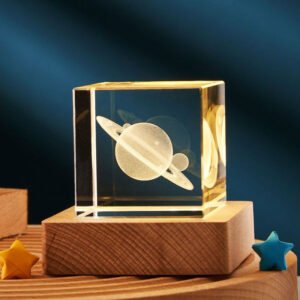 3D Transparent Crystal Cube Night Lamp – Desktop Decoration & Bedroom Home Decor for Kids, Parties, and Birthday Gifts