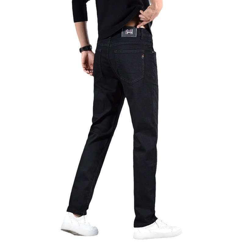 New Slim Fit Youth Casual Straight-Leg Cotton Jeans for Men – Stylish & Comfortable